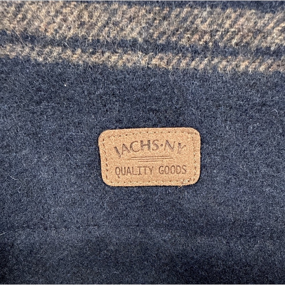 Jachs New York Wool Blend Sherpa Lined Jacket Mens Large Navy Plaid Insulated - Picture 12 of 12